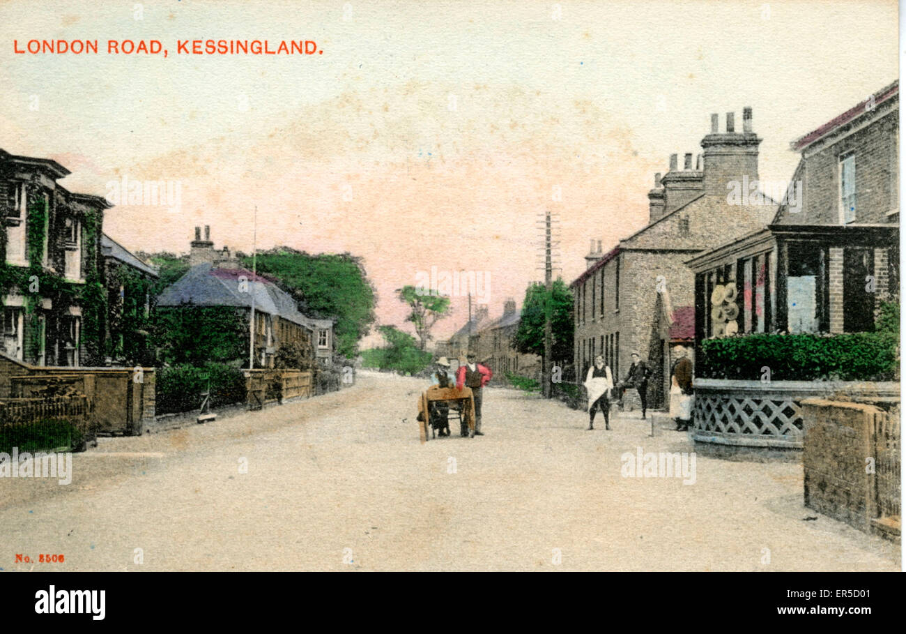London Road, Kessingland, Lowestoft, Suffolk, England.  1910s Stock Photo