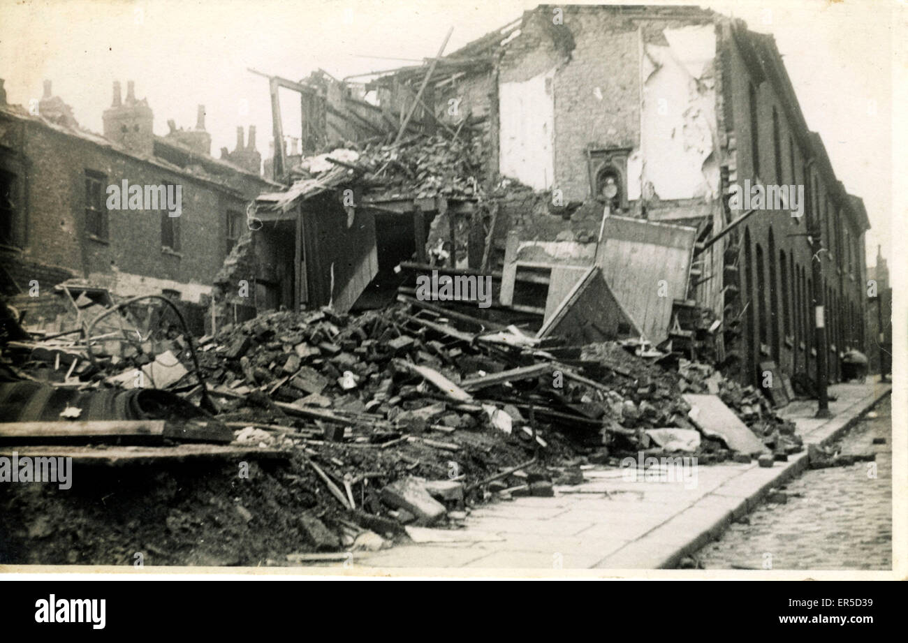 Bombed Houses, Broughton, Salford, near Manchester, Lancashire, England
