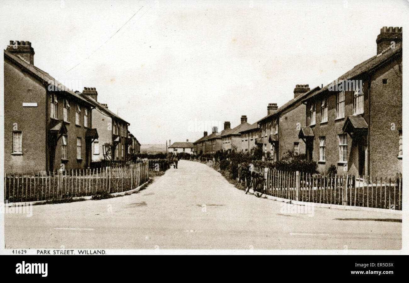 Park Street, Willand, Cullompton, Devon, England. 1930s Stock Photo