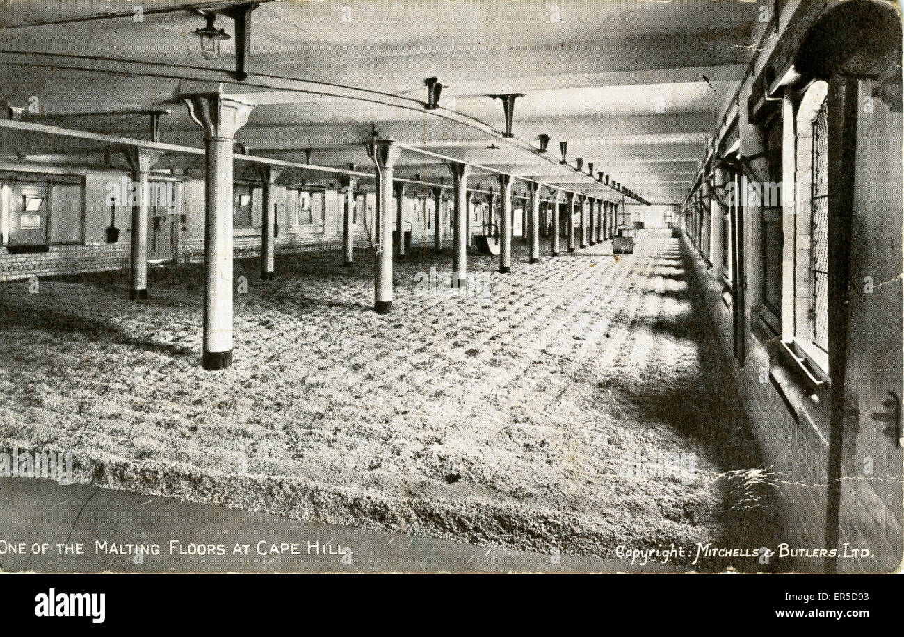 The Maltings, Cape Hill, Smethwick, near Birmingham, Staffordshire, England. Mitchells &amp; Butlers Brewery  1910s Stock Photo