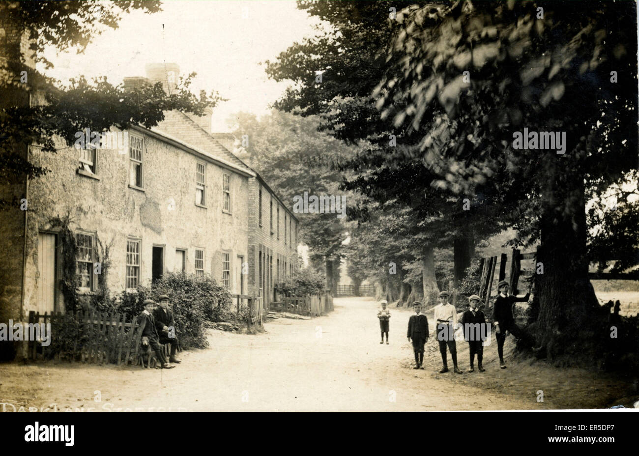 Dark Lane, Stotfold, Hitchin, near Baldock, Hertfordshire, England.  1916 Stock Photo