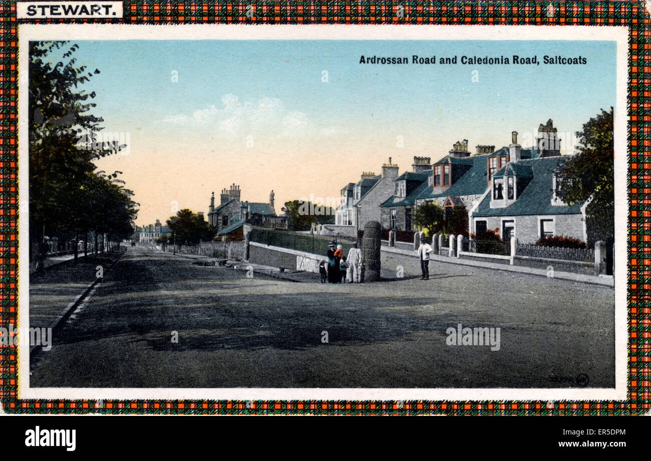 Ardrossan Road & Caledonia Road, Saltcoats, Ayrshire Stock Photo Alamy