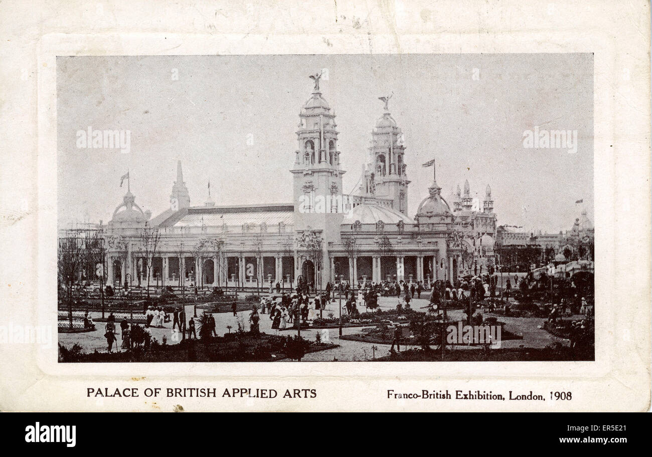 Palace of British Applied Arts, White City, County of London, England. Franco British Exhibition  1908 Stock Photo