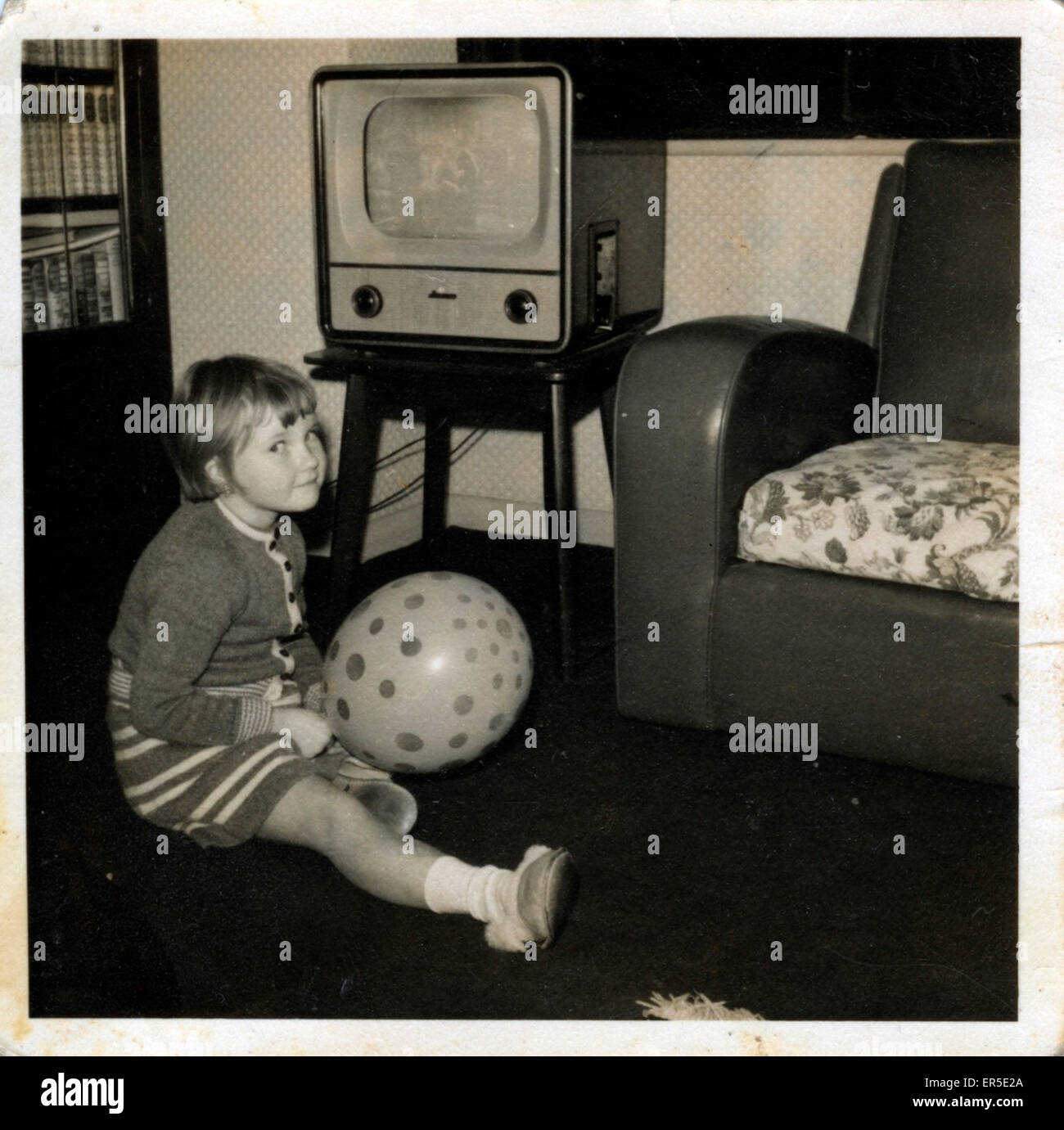 Vintage Television, England.  1950s Stock Photo