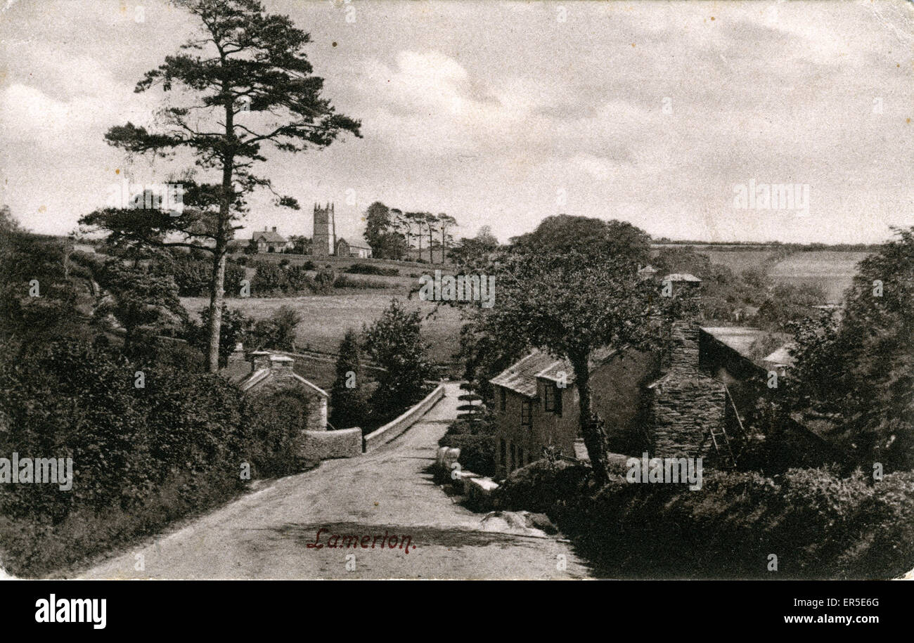 The Village, Lamerton, Tavistock, Devon, England. 1917 Stock Photo Alamy
