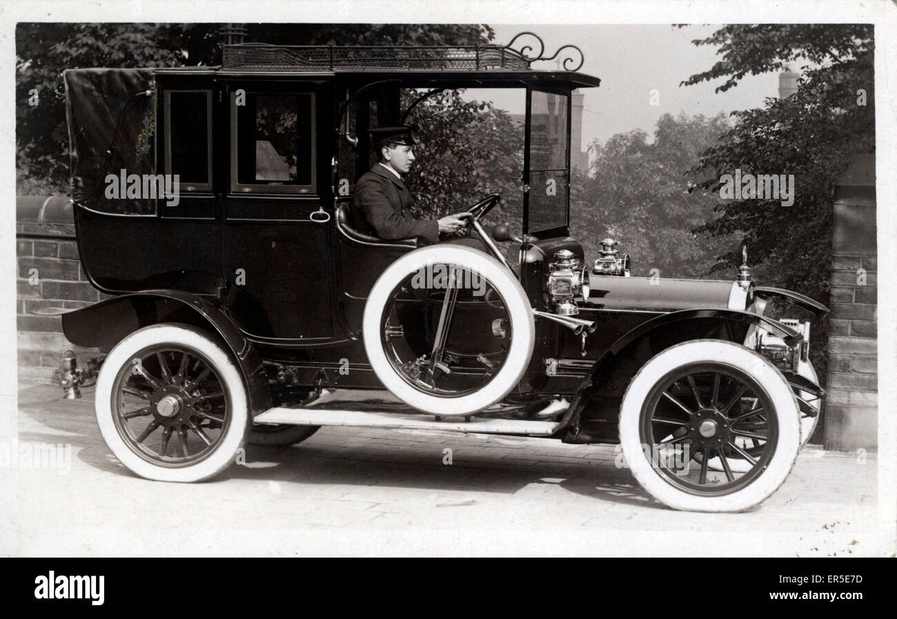 Austin Vintage Car, England. Driver Jack Holdsworth 1910s Stock Photo 