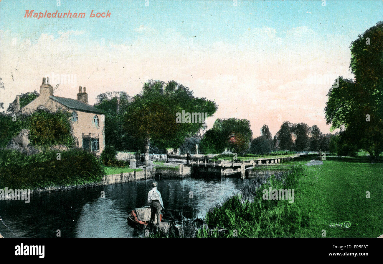 Kennet & Avon - Canal  Lock, Mapledurham, Berkshire Stock Photo