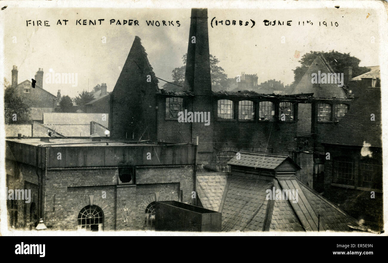 The Kent Paper Works, Maidstone, Kent, England. Owner Frederick Hobbs
