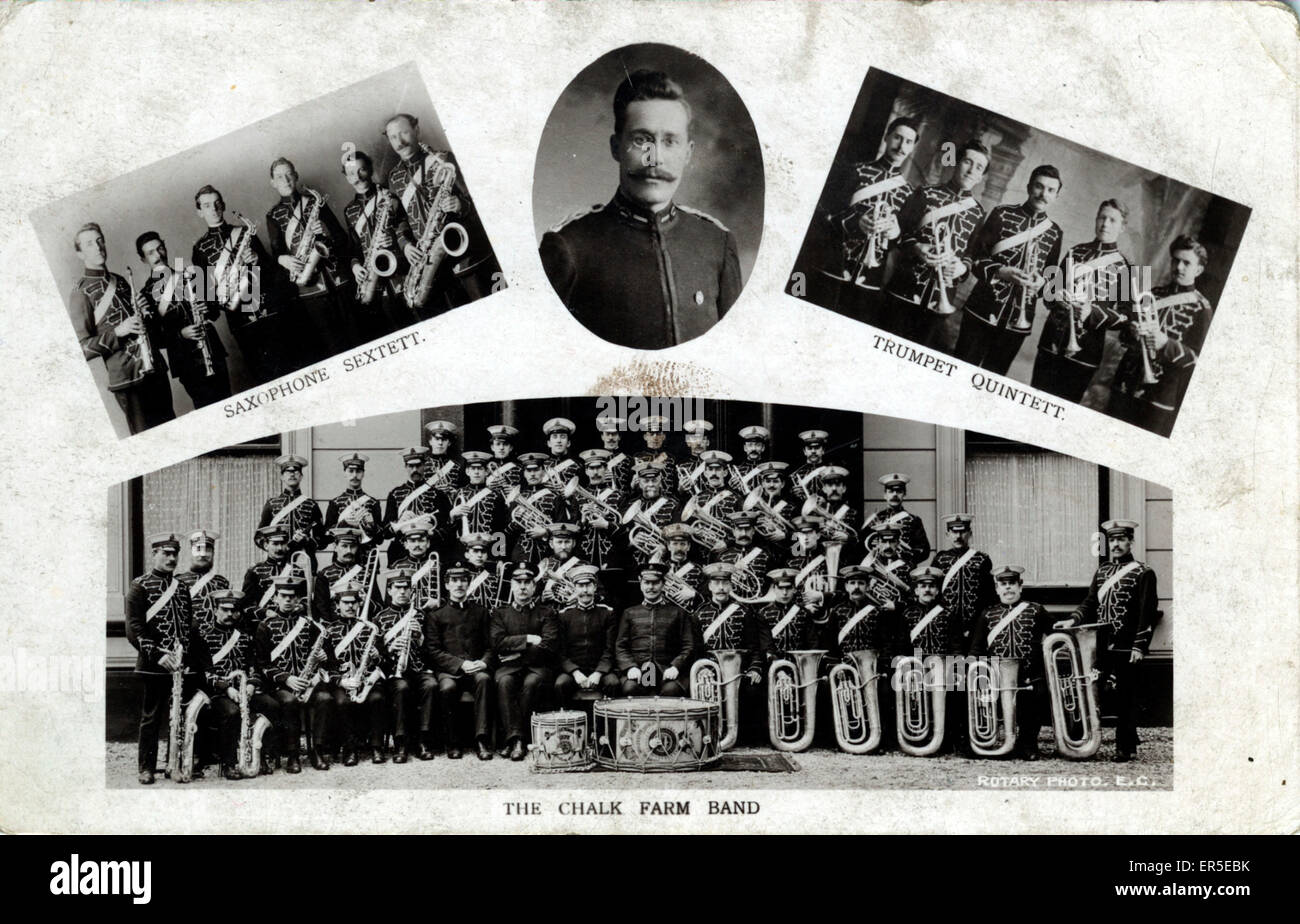 The Chalk Farm Band, Chalk Farm, near Camden, County of London, England. 1910s Stock Photo Alamy