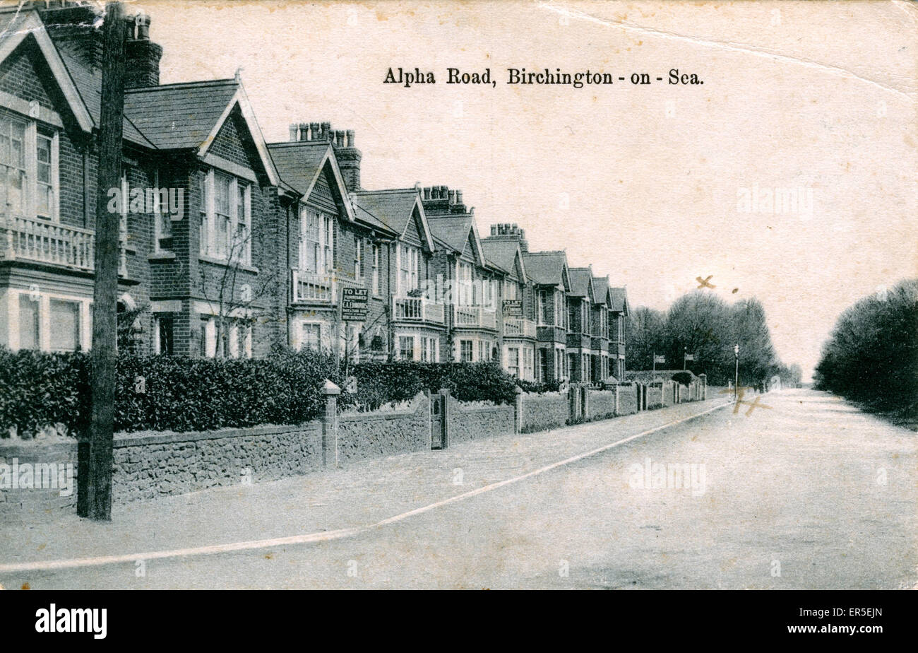 Alpha Road, Birchington, near Margate, Kent, England.  1908 Stock Photo
