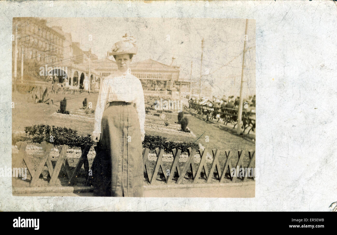 Edwardian Lady at the Spa, Bridlington, Yorkshire Stock Photo Alamy
