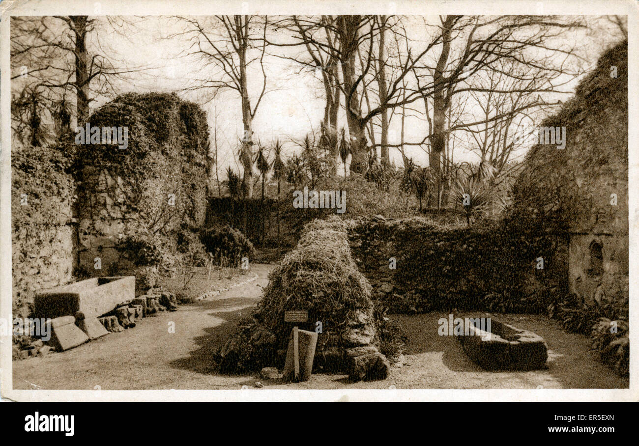 Historic Stone Troughs, Torquay, Devon, England.  1910s Stock Photo