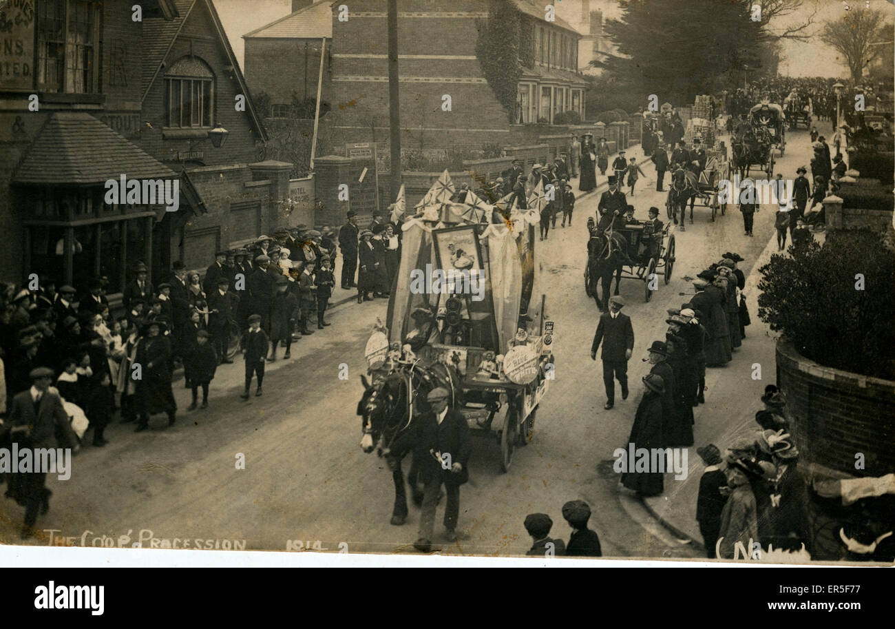 Co-operative Society Parade, Birkenhead, near Liverpool, Lancashire, England.  1914 Stock Photo