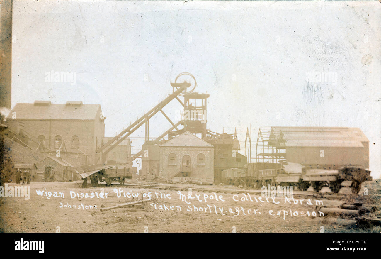 Maypole Colliery Disaster, Abram, Wigan, near Platt Bridge Stock Photo