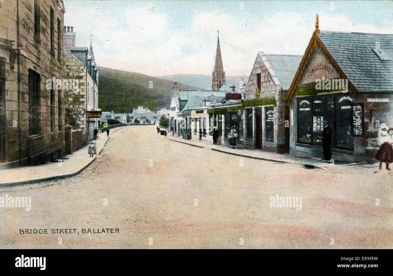 Bridge Street, Ballater, Aberdeenshire Stock Photo