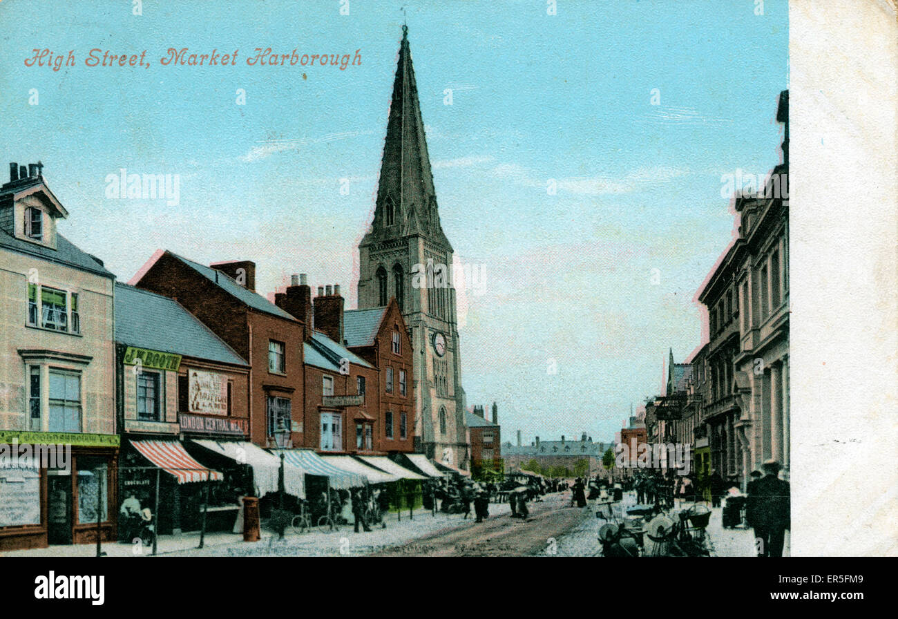 High Street, Market Harborough, Leicestershire Stock Photo Alamy