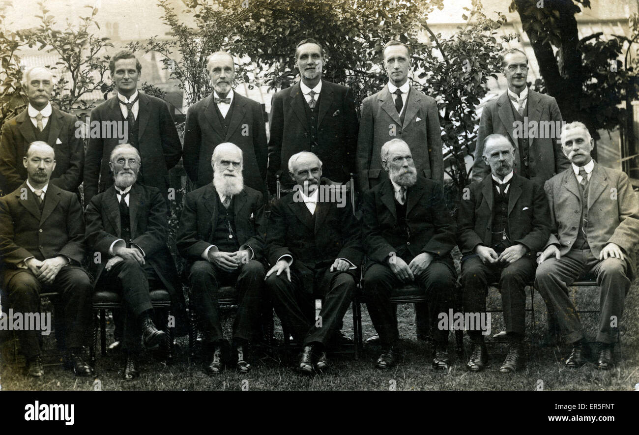Group of Edwardian Gentlemen, Gillingham, Kent Stock Photo