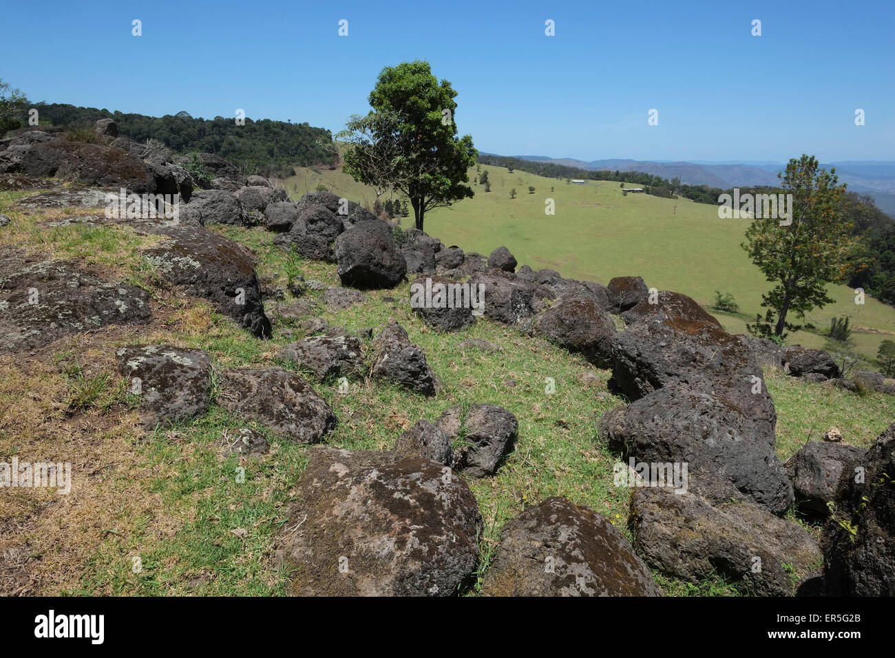 On Duck Creek Road View to Luke O'Reillys Farm Stock Photo Alamy