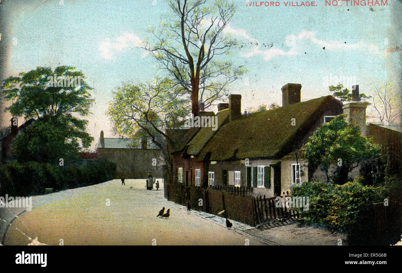 The Village, Wilford, Nottingham, near West Bridgford, Nottinghamshire, England. 1907 Stock