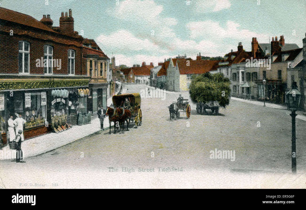 The High Street, Titchfield, Fareham, near Portsmouth, Hampshire, England. 1900s Stock Photo Alamy