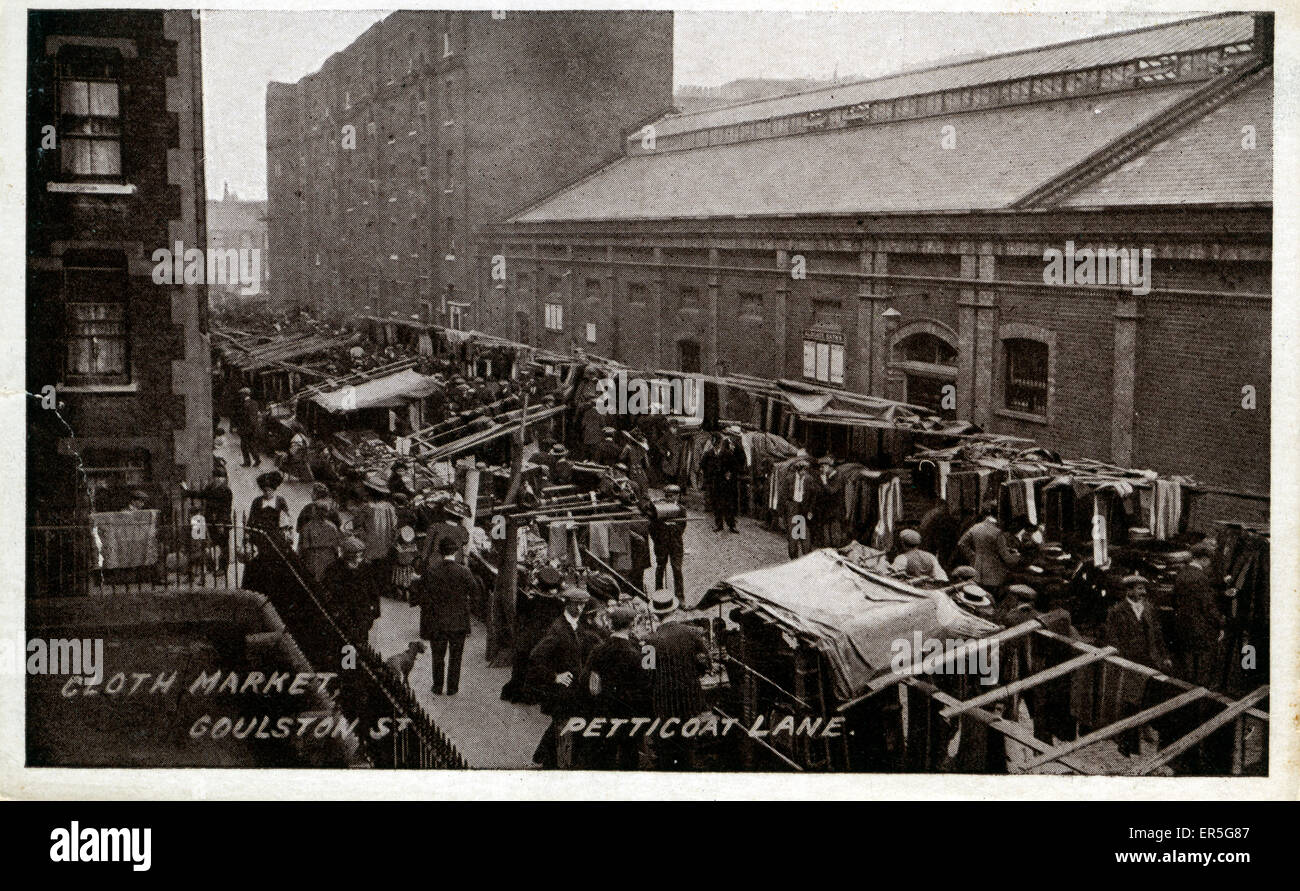 Cloth Market - Goulston Street, Petticoat Lane, London Stock Photo