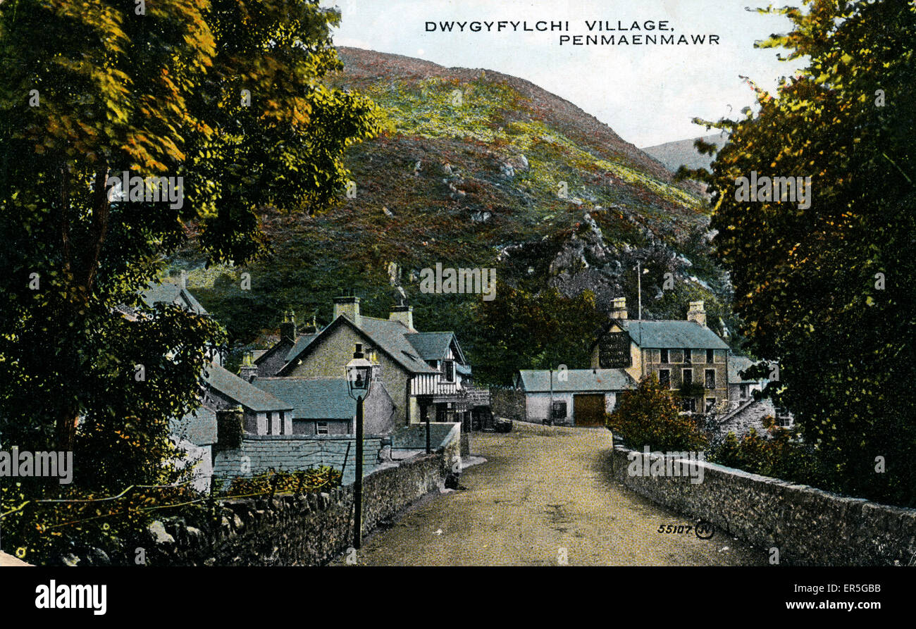 The Village, Dwygyfylchi, Caernarvonshire Stock Photo