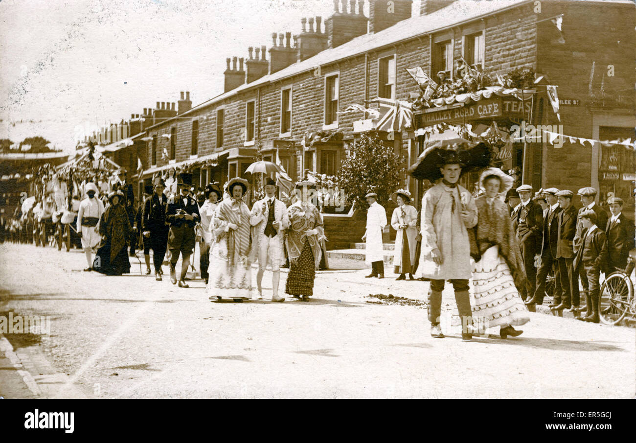 Parade on Whalley Road, Read, Lancashire Stock Photo