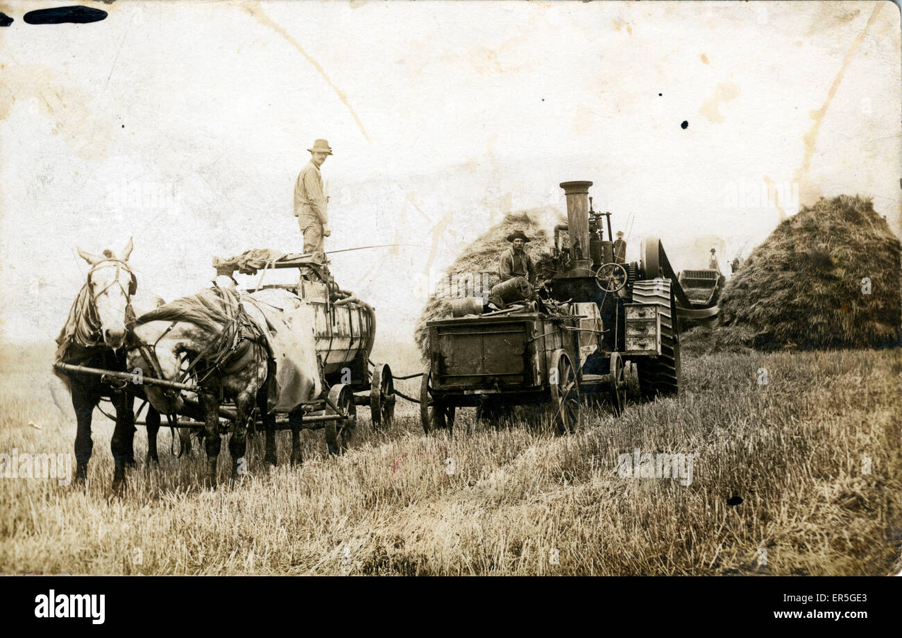 Abel Straw-burning Traction Engine, England.  1900s Stock Photo