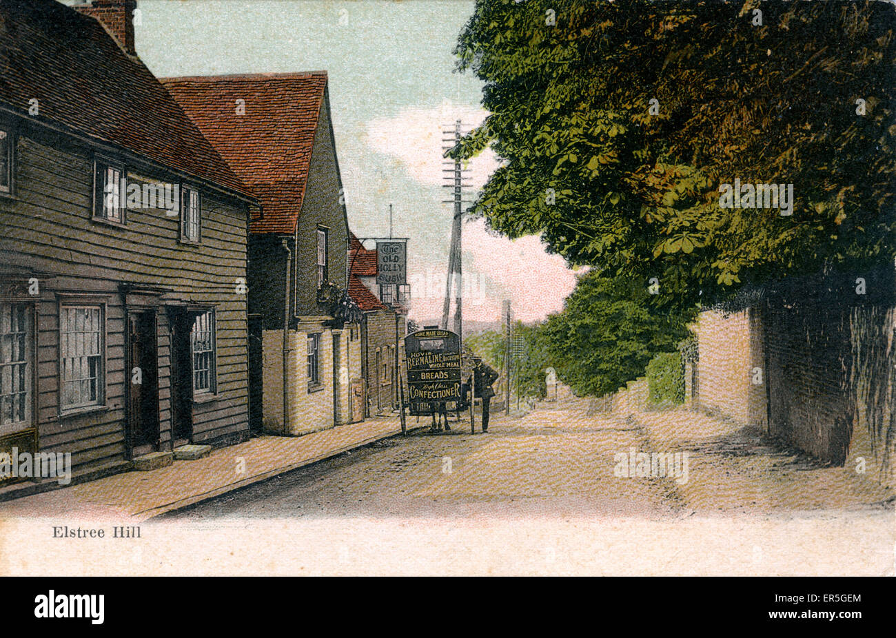 Elstree Hill/High Street, Elstree, Borehamwood, near Bushey Heath Stock