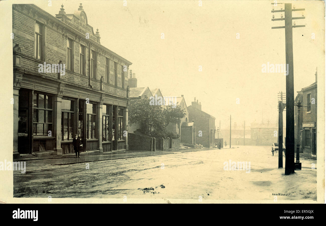 Co-operative Society, Drighlington, Bradford, near Morley, Yorkshire, England.  1900s Stock Photo