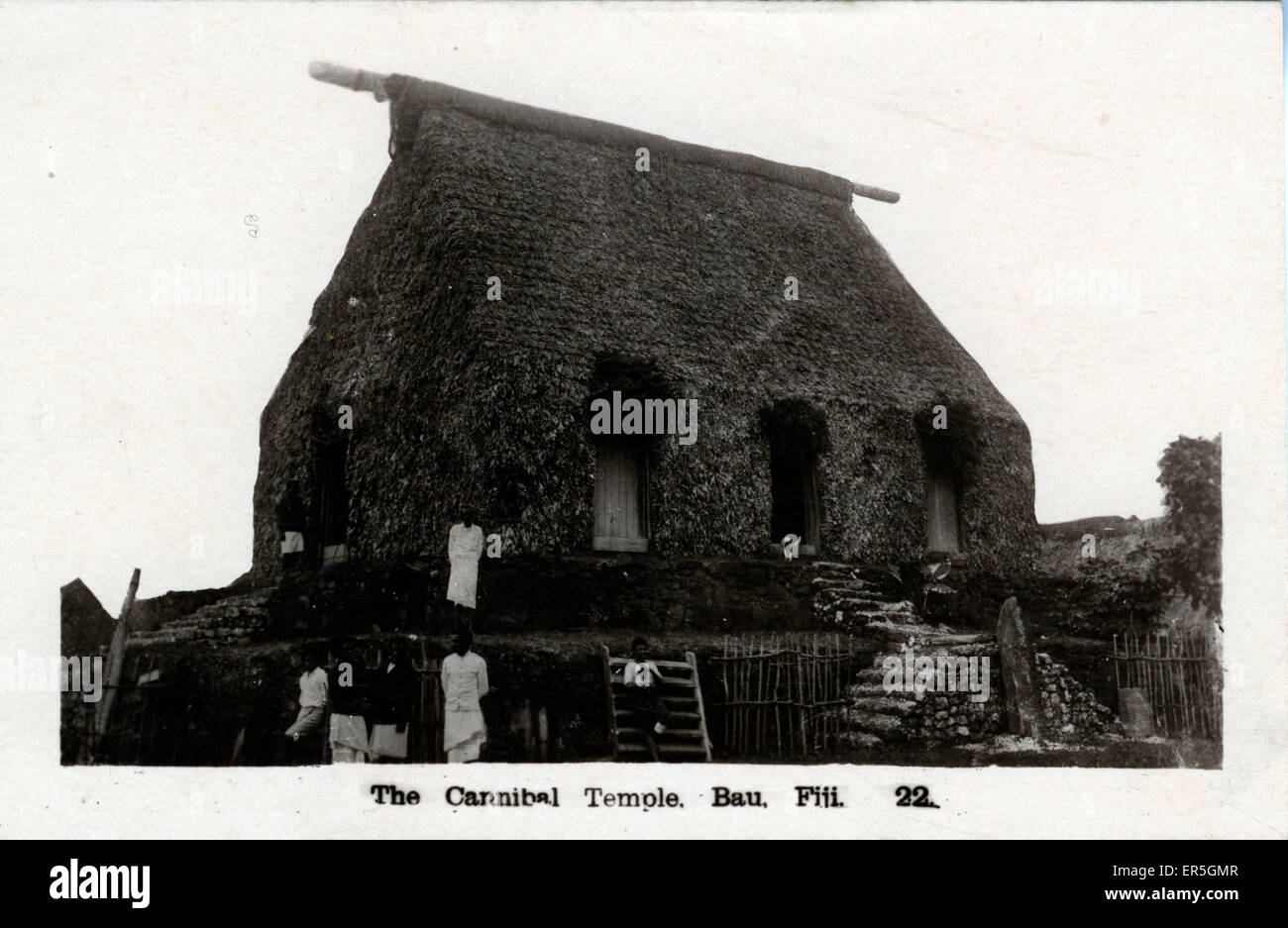 The Cannibal Temple, Bau Island Stock Photo