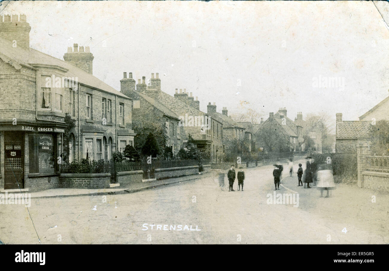 Street Scene, Strensall, York, near Haxby, Yorkshire, England. 1911