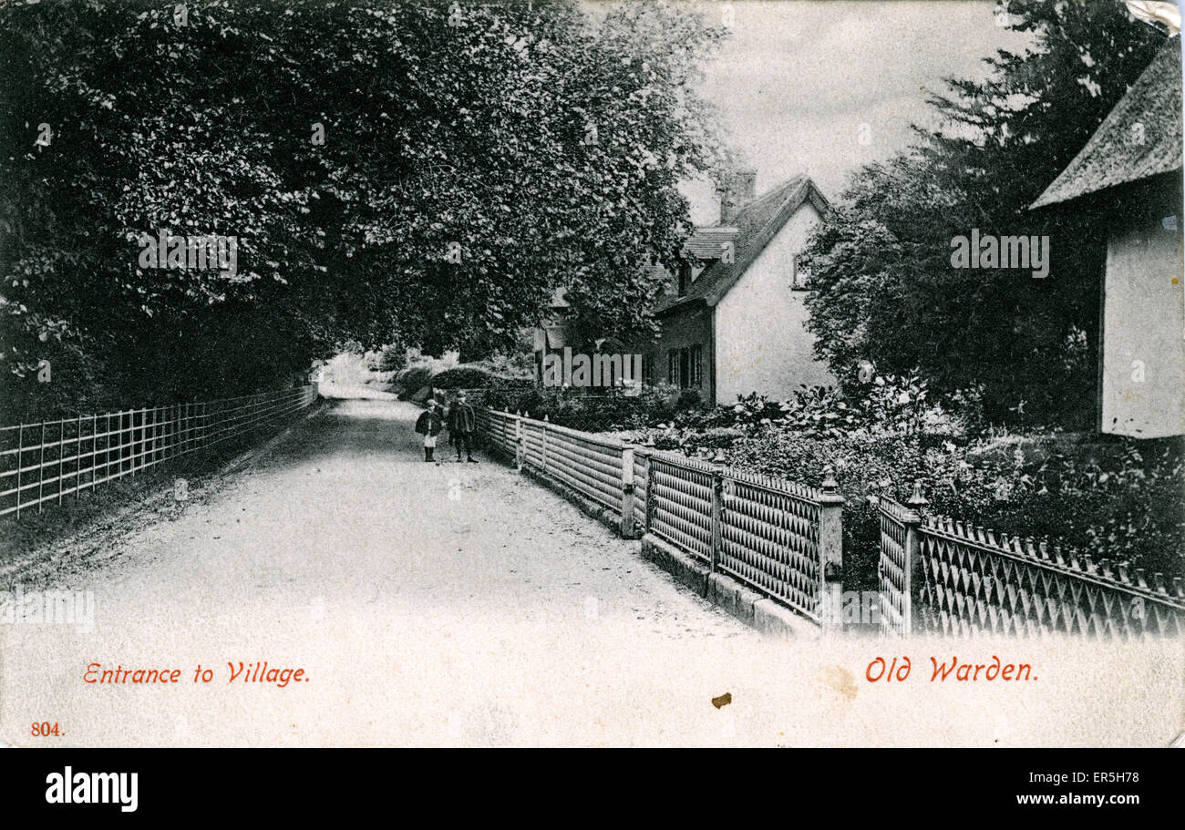 Village Entrance, Old Warden, Lancashire Stock Photo