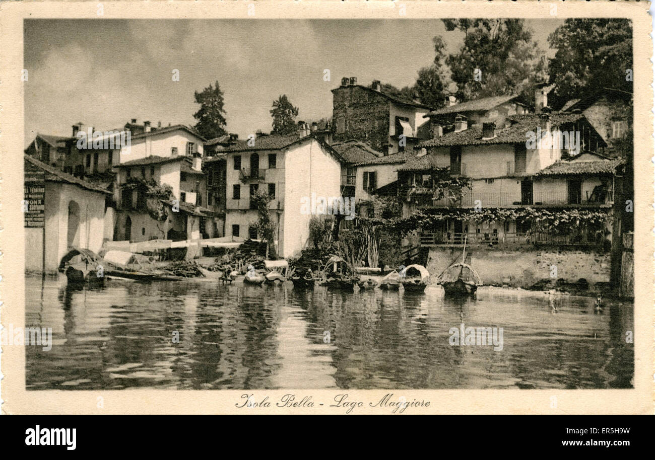 The Village, Isola Bella, Piedmont Stock Photo