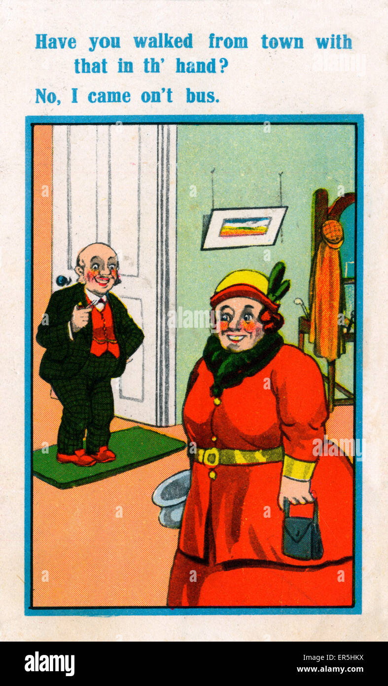 Comic Postcard, England.  1945 Stock Photo