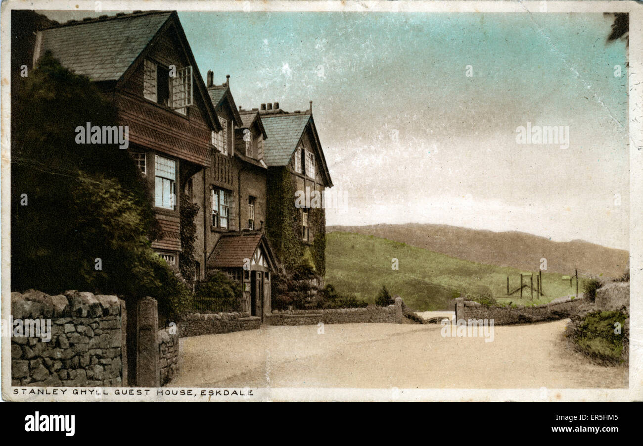 Stanley Ghyll Guest House, Eskdale, near Gosforth, Cumbria, England.  1920s Stock Photo