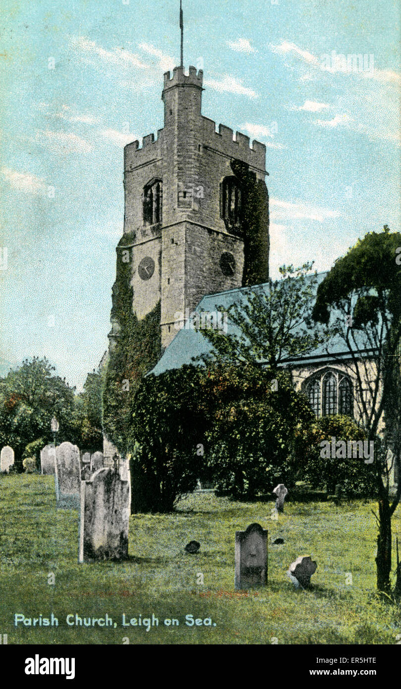 St Clement's Church, LeighonSea, Essex Stock Photo Alamy