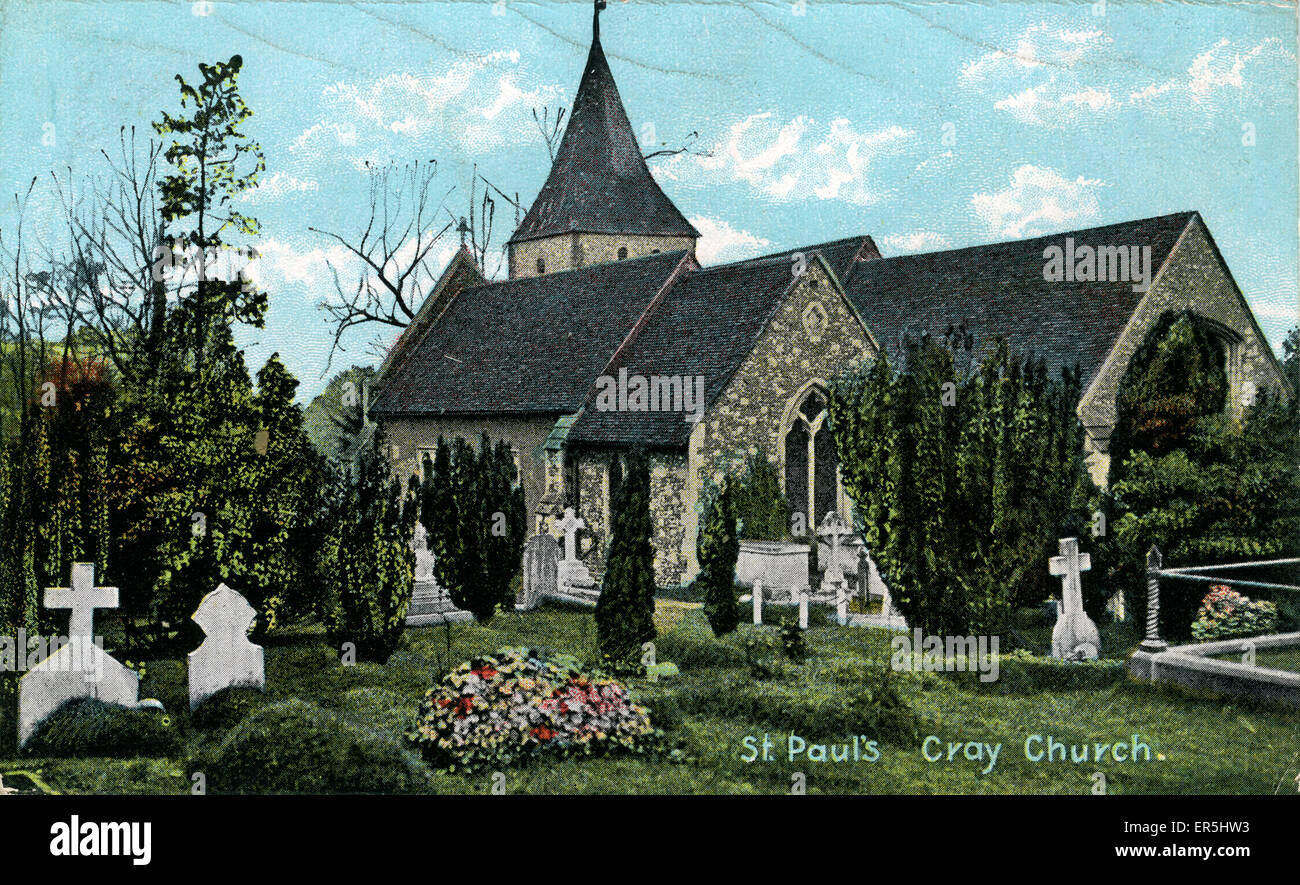 The Church, St Pauls Cray, Orpington, near Bromley, County of London, England. 1910s Stock Photo