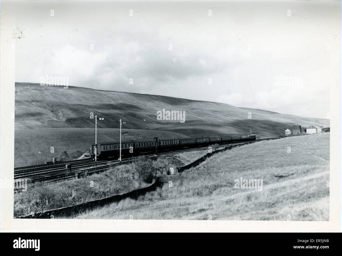 Settle-Carlisle Railway - Passenger Train, Blea Moor, Yorksh Stock Photo