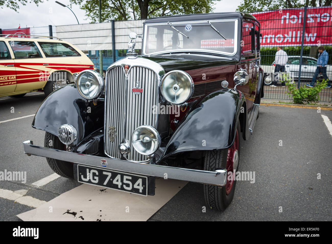 BERLIN - MAY 10, 2015: Vintage car Rover 14. The 28th Berlin-Brandenburg Oldtimer Day Stock Photo