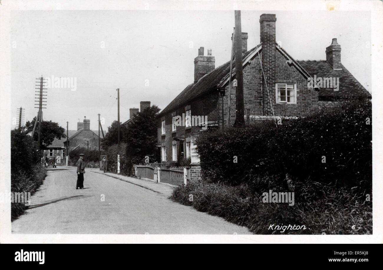 Chapel Lane, Knighton, Pipe Gate, England Stock Photo Alamy