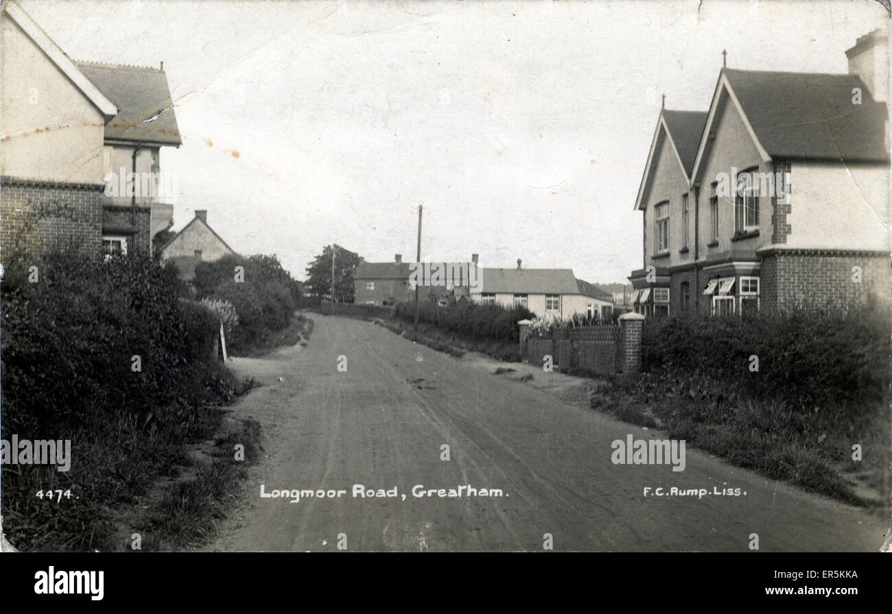 Longmoor Road, Greatham, Liss, near Bordon/Petersfield, Hampshire, England.  1910s Stock Photo