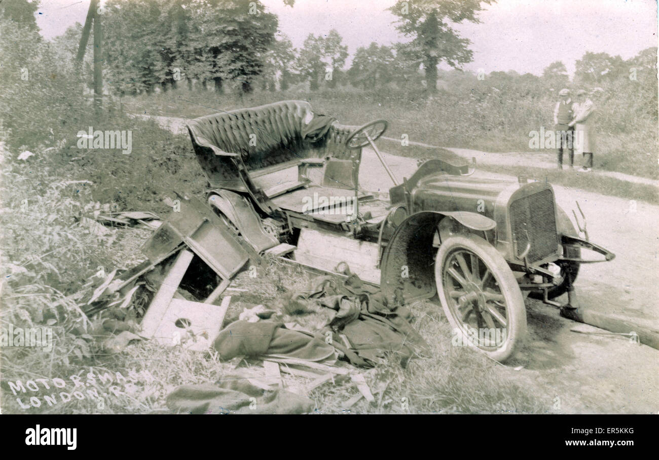 Beer lifting a car crash with road signs. This illustration