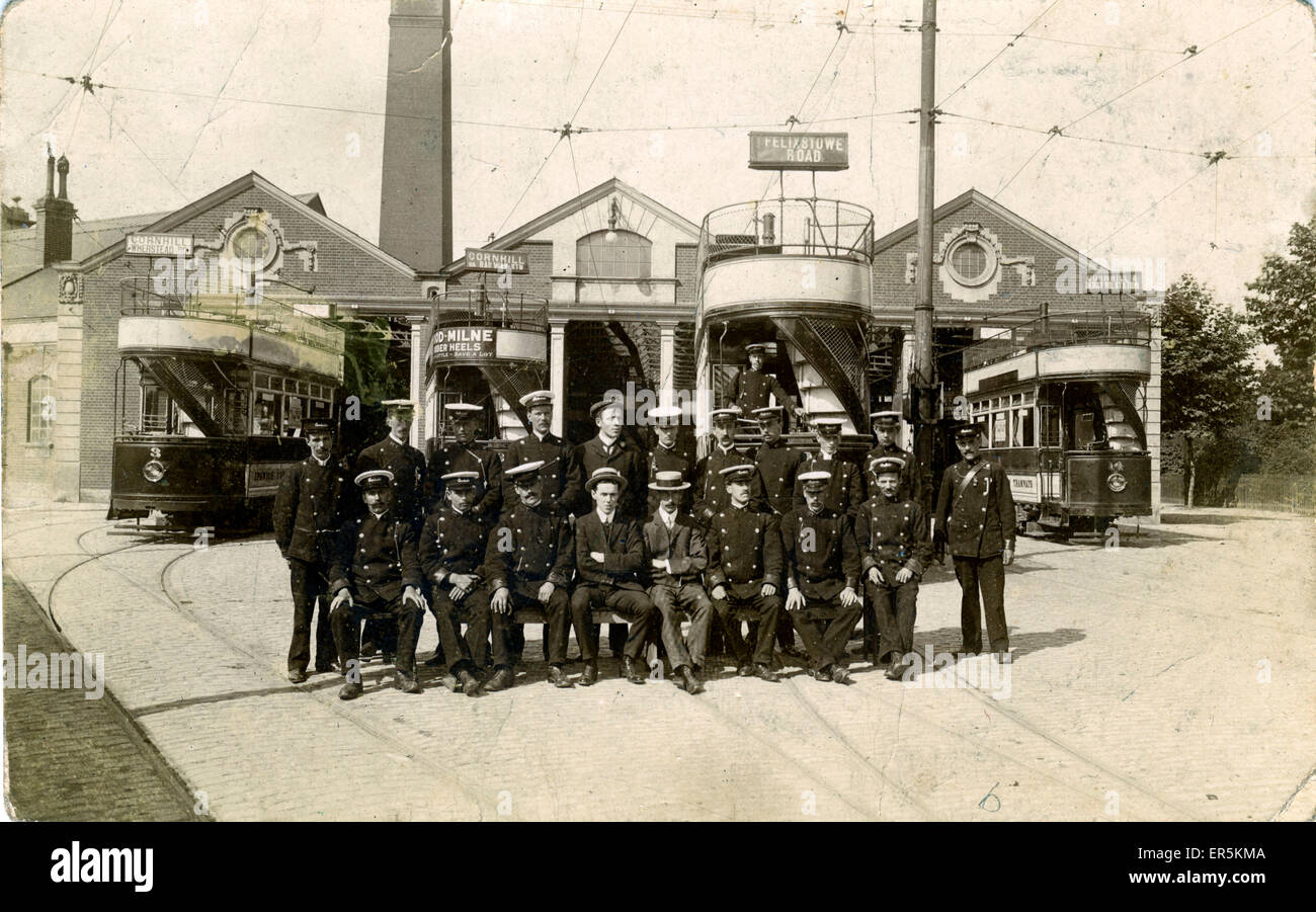 Tram Depot, Constantine Road, Ipswich, England Stock Photo