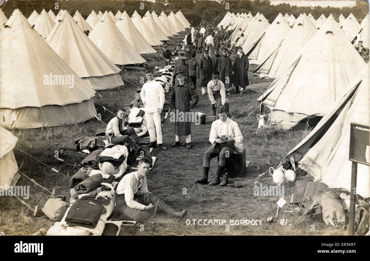 World War One Army Camp, Bordon, England Stock Photo