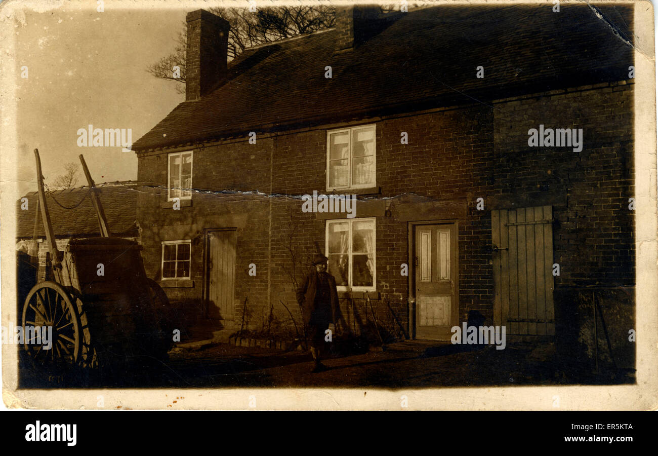 Black Lane, Winnothdale, Cheadle, near Tean, Staffordshire , England. Showing Underwood Farm.  1900s Stock Photo