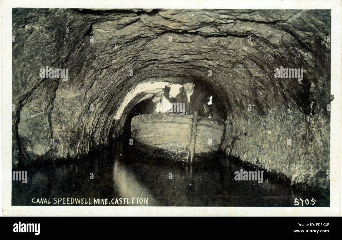 Underground Canal Boat Speedwell Lead Blue John Mine Stock Photo Alamy
