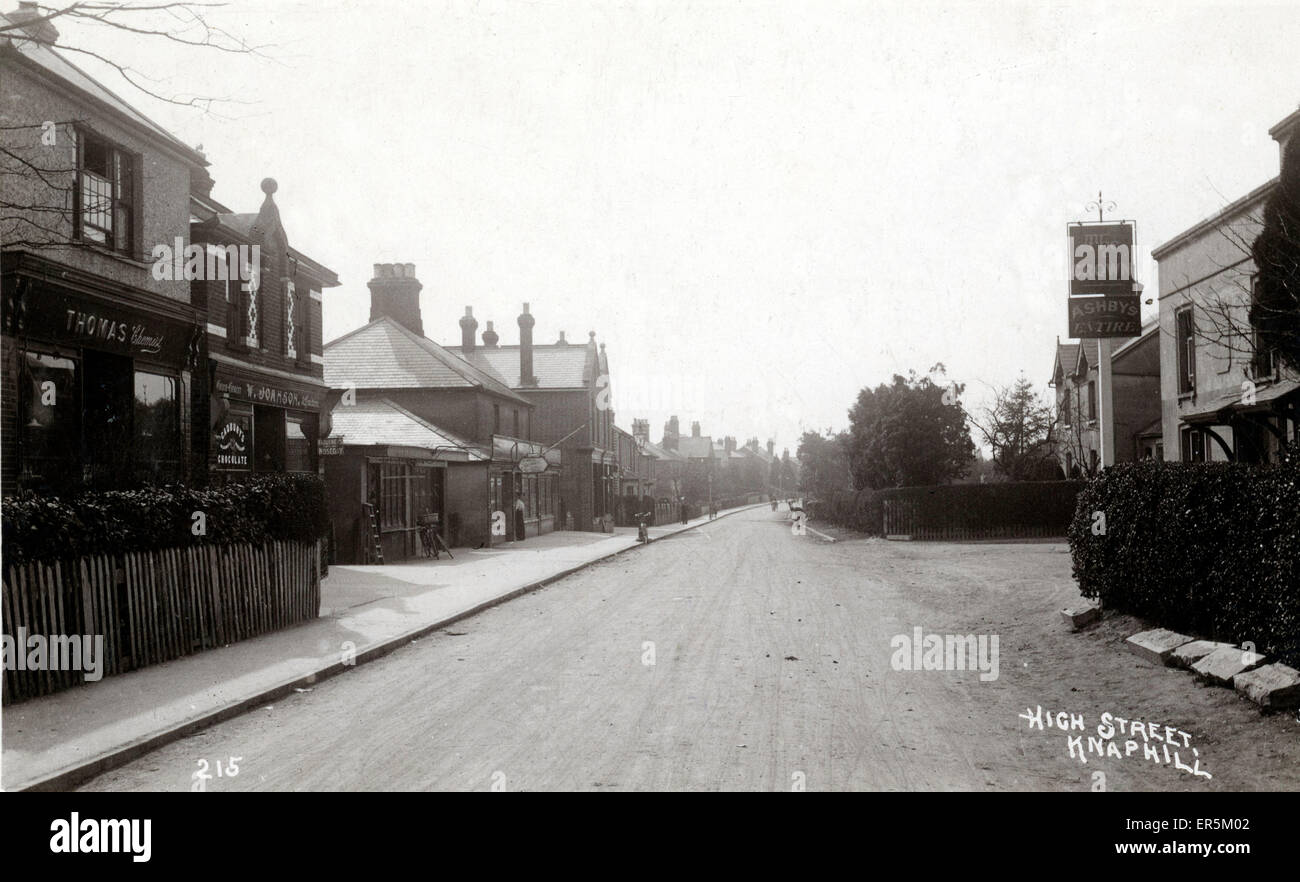 High Street, Knaphill, Woking, Surrey, England.  1910s Stock Photo