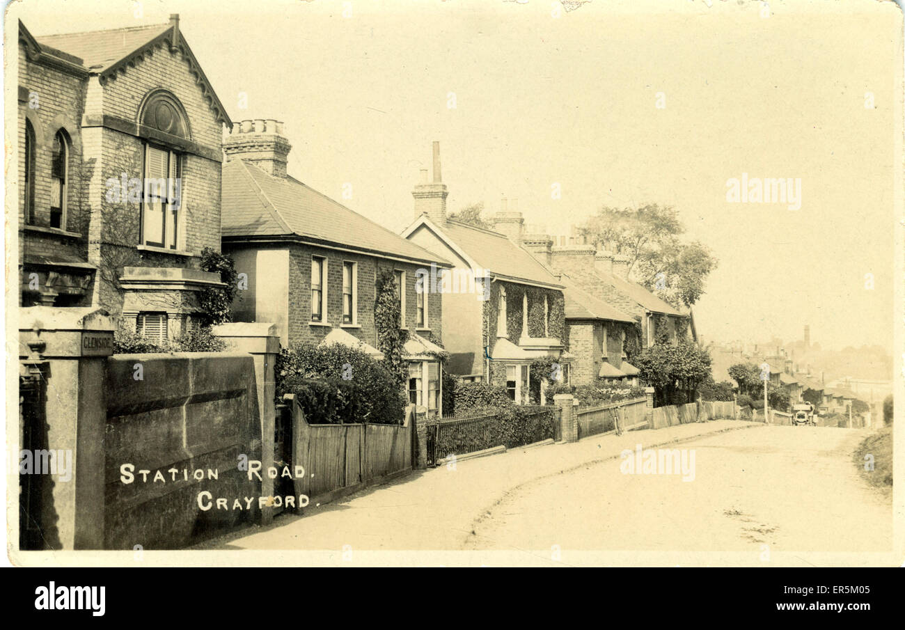 Station Road , Crayford, Dartford, Kent, England. 1900s Stock Photo Alamy