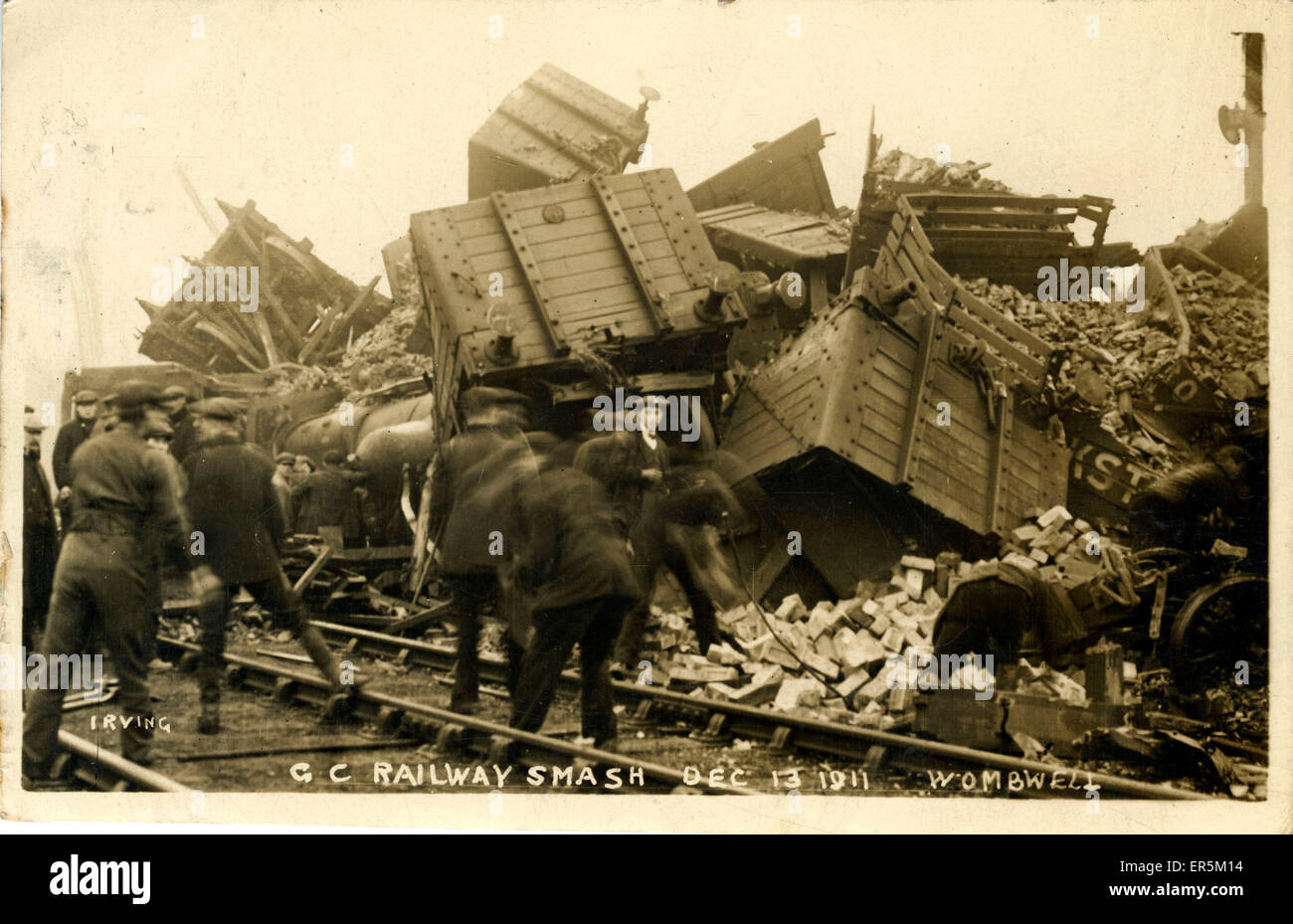 Great Central Railway Accident, Wombwell, Barnsley, England Stock Photo